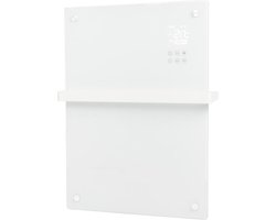 Eurom Alutherm Infrarood paneel - 67.1x43.8cm - IP24 - 800watt - wifi - wand- Verticaal - metaal/glas - wit