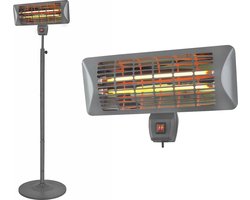 Eurom Q-time 2000S Terras-/Parasolverwarmer - 2000W - 470 x 500 x 2020mm