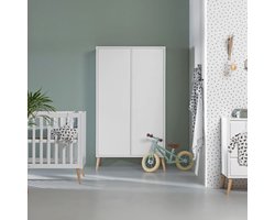 Europe Baby Sterre Kledingkast 2-Deurs Wit