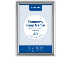 Europel Economy Kliklijst – Posterlijst – A0 – 118,9 x 84,1 cm – 25mm – Aluminium – Zilver