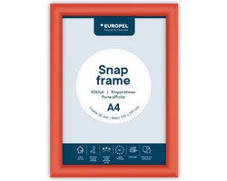Europel Kliklijst – Posterlijst – A4 – 21 x 29,7 cm – 25mm – Aluminium – Rood
