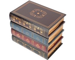 Europese Stijl Vintage Decoratieve Nep Boek Opbergdoos Home Office Plank Decoratie Houten Kist, Antieke Decoraties Boeken Dozen Hollow Model Voor Decor Retro (B-type klein formaat)