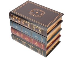 Europese Stijl Vintage Decoratieve Nep Boek Opbergdoos Home Office Plank Decoratie Houten Kist, Antieke Decoraties Boeken Dozen Hollow Model Voor Decor Retro (B-type klein formaat)