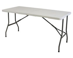 Eurotrail Pavillon L - Campingtafel - 244*76*75cm - Wit/Grijs