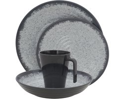 Eurotrail Rock Servies 16-delig - Serviessets - Antraciet/grijs