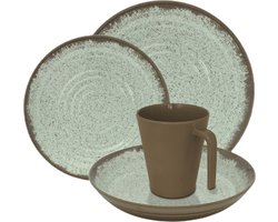 Eurotrail Rock Servies 16-delig - Serviessets - Bruin/Grijs