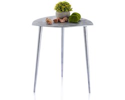 Eva | bijzettafel | zilver of goud | aluminium | 40x45x40 cm | bijzettafel | bijzettafel buiten | bijzettafel industrieel | salontafel | klein bijzettafeltje | Wood Selections