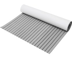 EVA Bootvloer Zelfklevend - Premium Teak Look - 240 x 120 cm - Lichtgrijs - Antislip & Wasbaar