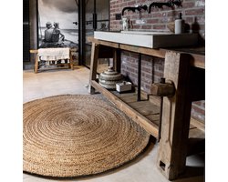 Eva interior rond Vloerkleed - Jute -Ø150 cm - Naturel