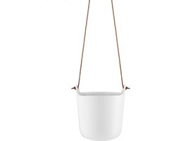 Eva Solo - Bloempot met Bewateringssysteem Hangend Ø 15 cm - Wit - Aardewerk - Kunststof - Nylon