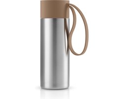 Eva Solo - Drinkbeker To Go Thermos 350 ml Mocca - Bruin - Zilver - Gerecycled Roestvast Staal - Kunststof - Siliconen