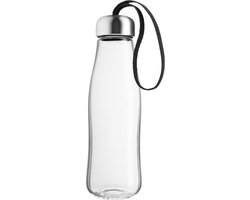 Eva Solo - Drinkfles 500 ml Glas Black - Borosilicaatglas - Zwart -