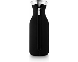 Eva Solo Fridge Karaf met Hoes - Matte Black - 1L - Drupvrij - Neopreen Hoes
