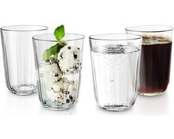Eva Solo - Glas Facet 430 ml Set van 4 Stuks - Glas - Transparant -
