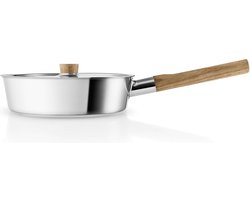 Eva Solo - Nordic Kitchen Stainless Steel Sauteerpan Ø 24 cm - Zilver - Roestvast Staal - Hout