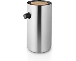 Eva Solo - Nordic Kitchen Thermoskan Vacuüm met Pomp 1,8 liter - Eikenhout - Grijs -