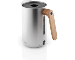Eva Solo - Nordic Kitchen Waterkoker 1,5 liter - Zilver - Roestvast Staal - Kunststof - Hout