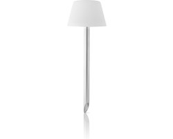 Eva Solo - Sunlight Solar Lamp met Grondspie 37 cm Kunststof - Wit - Kunststof - Aluminium