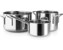 Eva Trio - Kookpannenset Collection Set van 3 Stuks - Zilver - Roestvast Staal