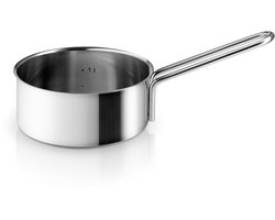 Eva Trio Roestvrijstalen steelpan, steelpan, geschikt voor inductie, aluminium, roestvrij staal, gepolijst staal, 1,3 L, 302413