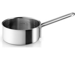 Eva Trio - Rvs Steelpan Ø 16 cm 1,3 Liter - Roestvast Staal - Zilver