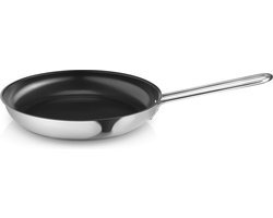 Eva Trio - Stainless Steel Slip-Let Ceramic Koekenpan Ø 30 cm - Roestvast Staal - Zilver -
