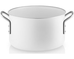 Eva Trio - White Line Kookpan Ø 20 cm 3,8 Liter Ceramique - Aluminium - Wit -