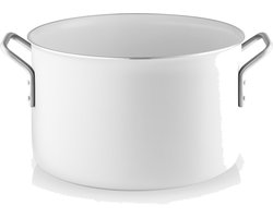 Eva Trio White Line steelpan, kookpot, geschikt voor inductie, aluminium, roestvrij staal, keramische coating, Wit, 7 L, 266670
