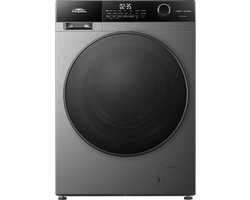 Everglades EVWM101402AG Zuinige Wasmachine - 10KG - A Klasse - Stoomfuncties - Koolborstelloze Motor - Zeer Stil 72dB - Titanium Grijs - 5 Jaar Garantie
