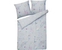 EVERGREEN - Beddengoed - Lichtblauw - 155 x 220 cm - Katoen