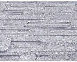 EverWall Designs - Stone Light Grey - Stenen Behang - Behang - Behangpapier - 53cm Breed - 10,05 Meter Lang