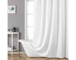 Everyday Elegance douchegordijn wit, waterafstotend polyester, verkrijgbaar in 91 x 182 cm, klassiek en stijlvol badkameraccessoire