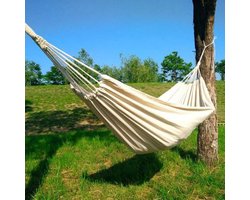 Everyday Elegance Lichtgewicht Hangmat – Wit –, Ademend & Duurzaam 260 x 140 cm