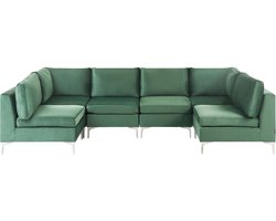 EVJA - Bank U-vormig - Groen - Symmetrisch - Fluweel