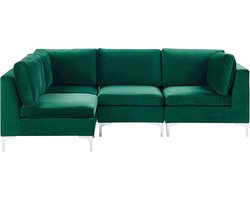 EVJA - Hoekbank - Groen - Rechterzijde - 235 cm - Fluweel