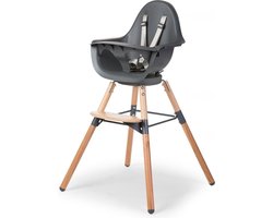 Evolu One.80° Kinderstoel - Verstelbaar In Hoogte (50-75 Cm/*90 Cm) - Naturel Antraciet