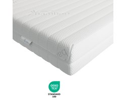 Evy Bedding® 90x190 cm - Eenpersoons - HR45 koudschuim - Orthopedisch Matras- 14cm dik - Afritsbaar hoes wasbaar - Hotel kwaliteit - 90 x 190 cm