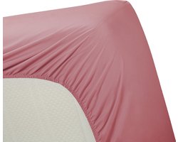 Excellent hoeslaken katoen roze - 140x200 (tweepersoons) - fijn geweven en ademend - heerlijk zacht en comfortabel - perfecte pasvorm - zalig slapen