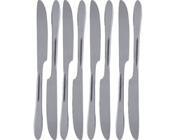 Excellent Houseware - 16x Messen tafelbestek - RVS - 23,5 cm - Tafel dekken - Bestek set - zilver