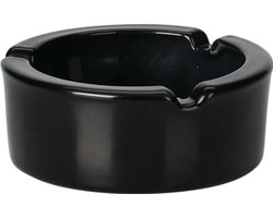 Excellent Houseware Asbak - zwart - glas - 9 cm - Binnen/buiten gebruik