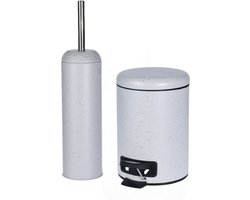 Excellent Houseware - Badkamer set - Pedaalemmer en toiletborstel