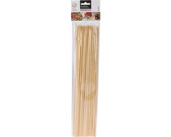 Excellent Houseware BBQ Sate/spiesjes prikkers - 50x - bamboe hout - 40 cm - spiezen - satestokjes