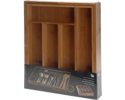 Excellent Houseware Bestekbak hout uitschuifbaar