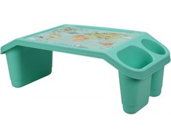 Excellent Houseware Dienblad - schoottafel voor kinderen - groen - kunststof - 60 x 30 x 21 cm