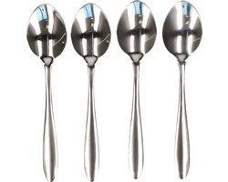 Excellent Houseware diner lepels - set van 4x - RVS - 18,5 cm - bestekset