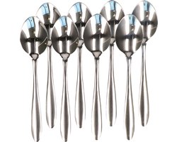 Excellent Houseware diner lepels - set van 8x - RVS - 18,5 cm - bestekset
