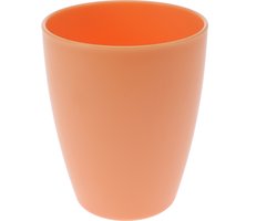 Excellent Houseware drinkbekers van onbreekbaar kunststof - 340 ml - oranje - kinderen - Limonade bekers - Campingservies - picknickservies