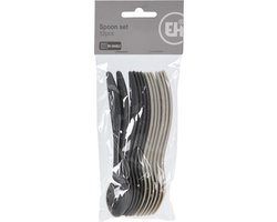 Excellent Houseware Eierlepels - 12 stuks - kunststof - 14 cm
