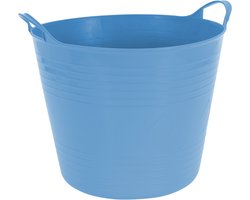 Excellent houseware Flexibele kuip / emmer - blauw - 27 liter - kunststof - 42 x 35 cm