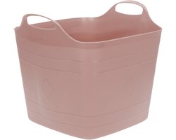 Excellent houseware flexibele kuip / emmer - roze - 25 l - kunststof - 40 x 35 cm - met handvatten
